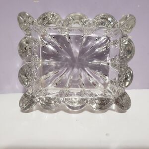 Clear Glass Rectangle Trinket Dish 4" × 1.75" × 3.25"